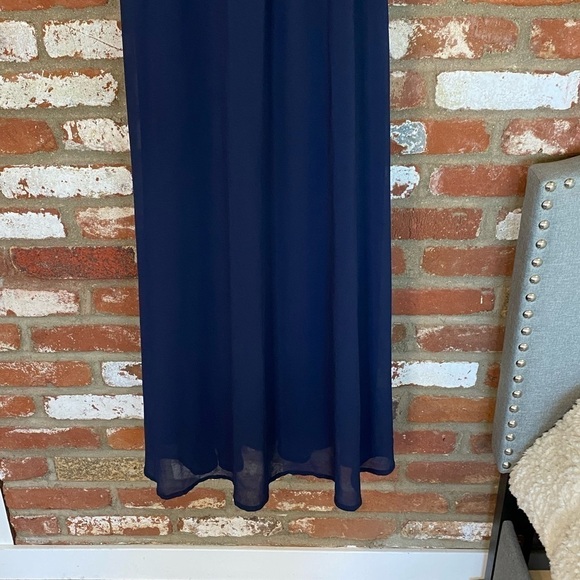 Lulu’s Blue Air of Romance Halter Maxi Dress size XS - Picture 10 of 12